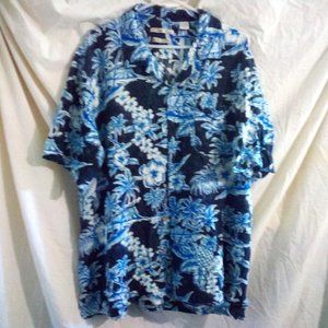 Batik Bay 70 percent Washable Silk Hawaiian Short Sleeve Shirt Size XL